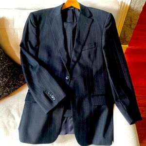 Jos. A Banks suit. Navy with grey pin stripe